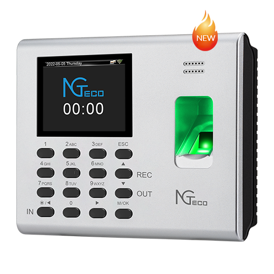 NGTeco Time Clock Biometric Fingerprint Employees Attendance machine with APP 
